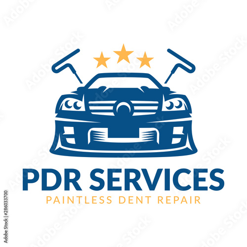 Paintless Dent Repair logo, PDR service logo, automotive company