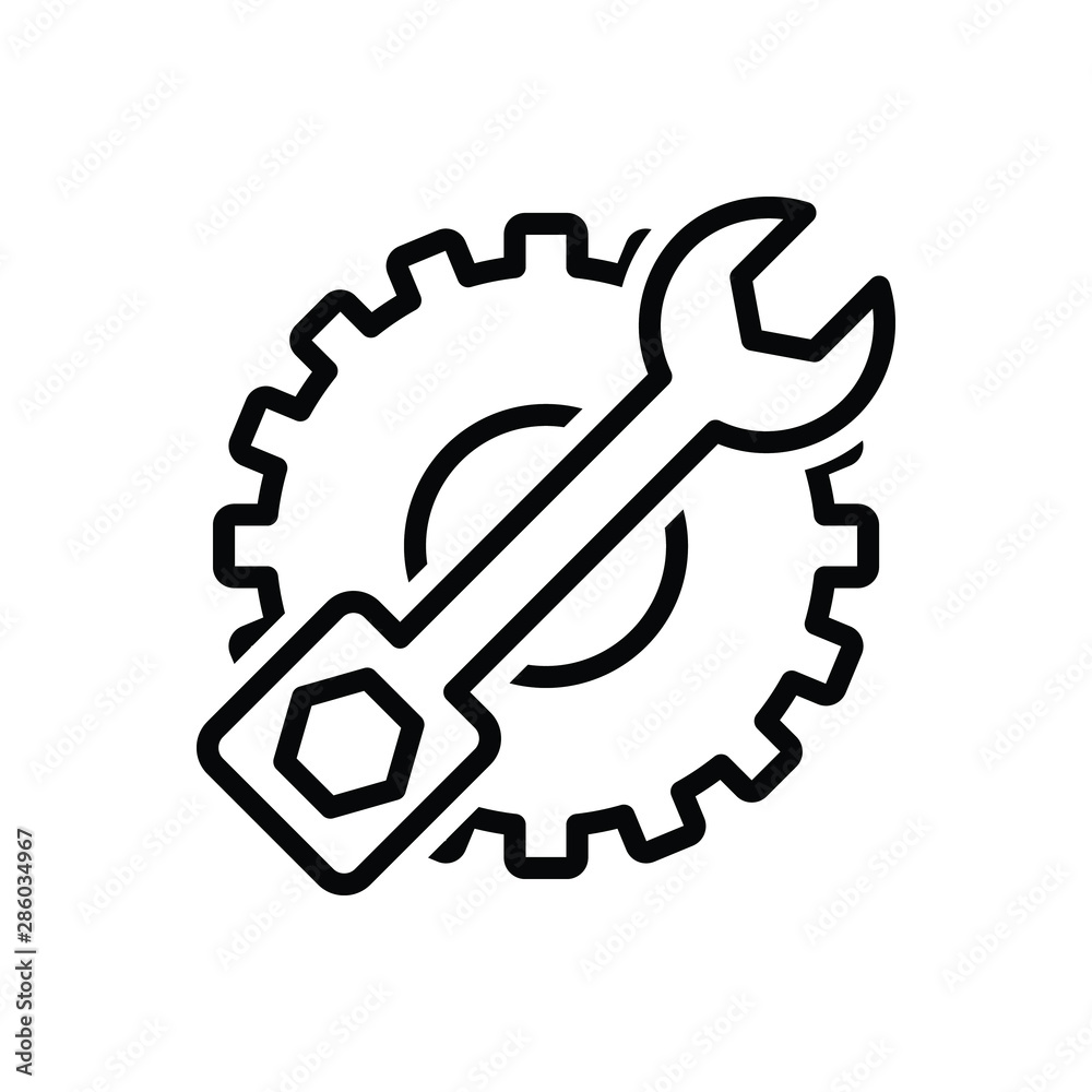 Black line icon for maintenance Black line icon for maintenance