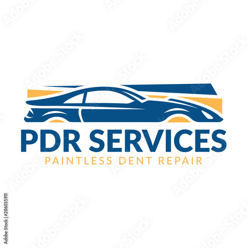 Paintless Dent Repair logo, PDR service logo, automotive company