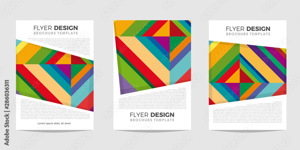 Design template for Brochure, Flyer or Depliant for business purposes