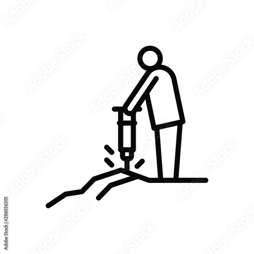 Black line icon for hard 