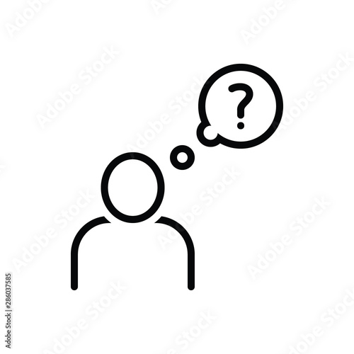 Black line icon for rather 