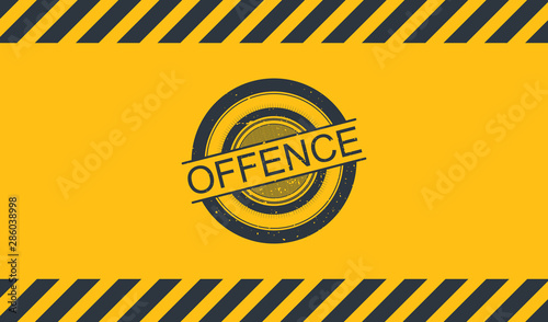 Offence black grunge emblem