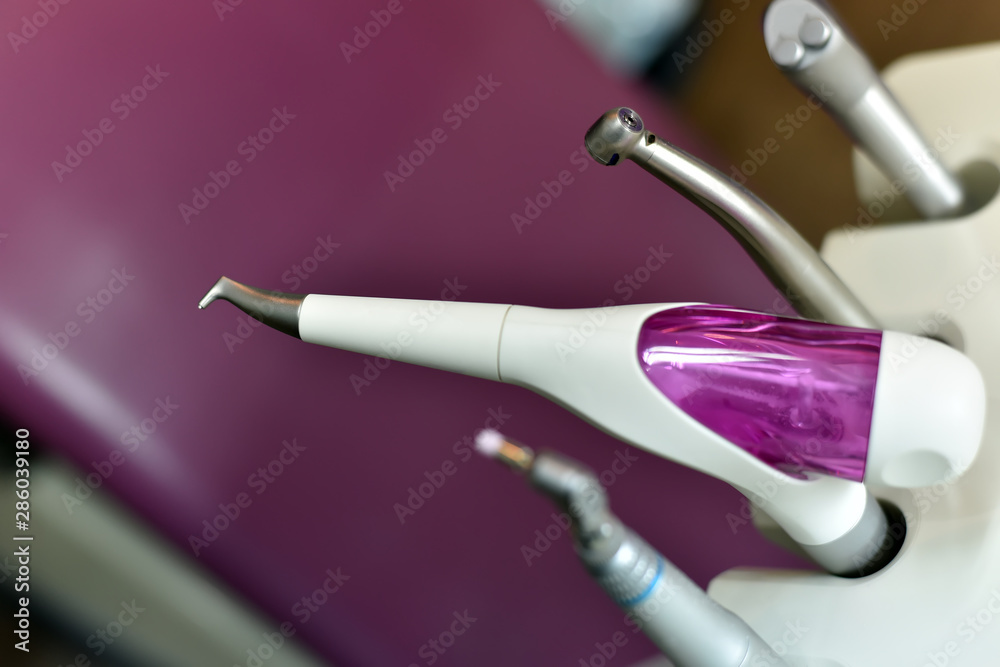 Dental air flow equipment for teeth cleaning, Dentist instrument for dental clinic.