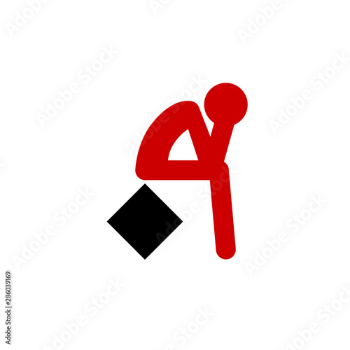 Hemorrhoids line icon.
