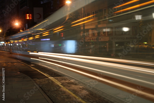 tramway in eskisehir, long exposure