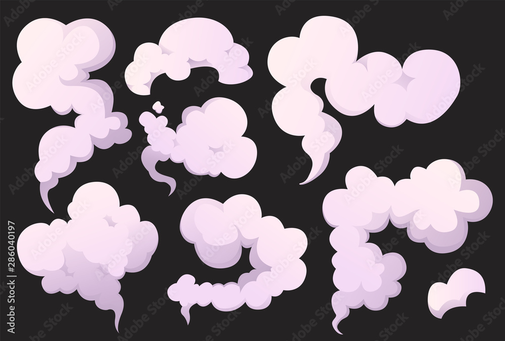 Vector smoke set special effects template. Vector smoke set special effects template.