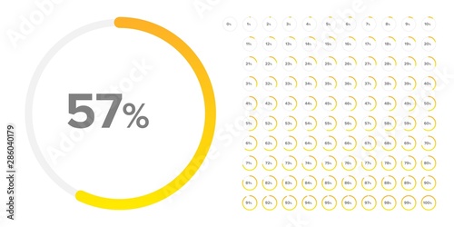 Set of circle diagrams for infographics