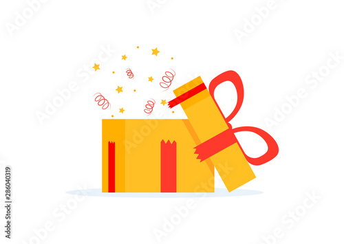 Surprise gift, vector illustration