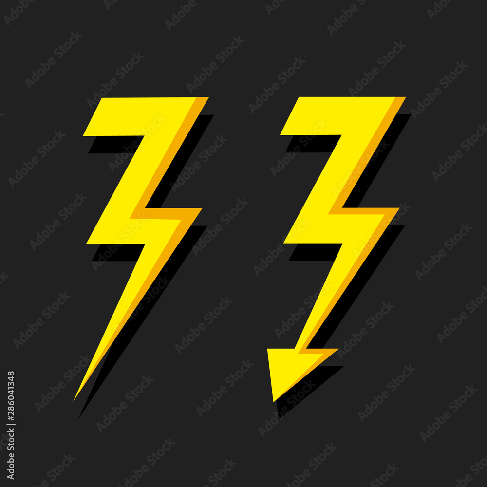 Lighting Flash Icon isolated. Lighting Flash Icon isolated.