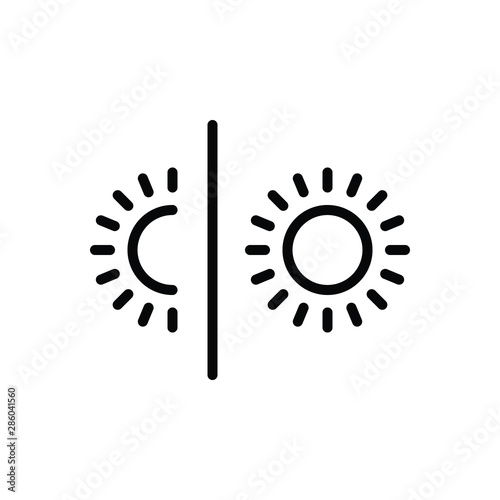 Black line icon for vary change