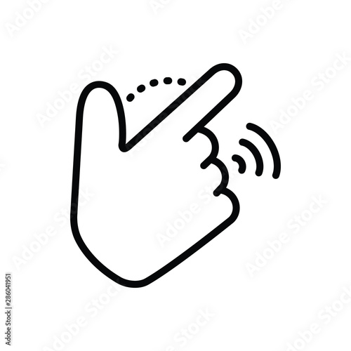 Black line icon for easily like
