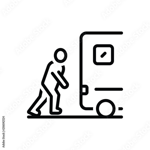 Black line icon for fail lapse 