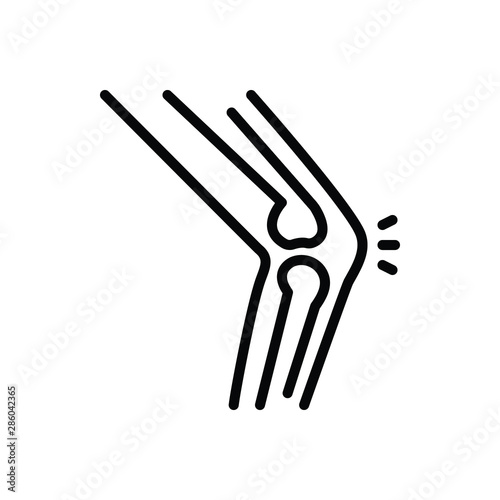 Black line icon for joint arthritis 
