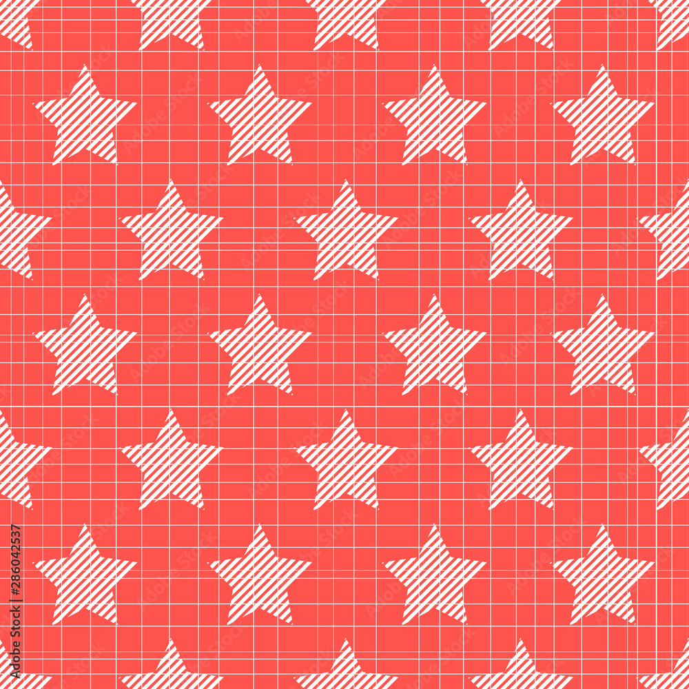 Seamless pattern pattern with stars on red background. Vector illustration Seamless pattern pattern with stars on red background. Vector illustration