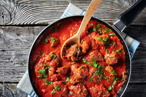 African Beef Stew in a frying pan © myviewpoint