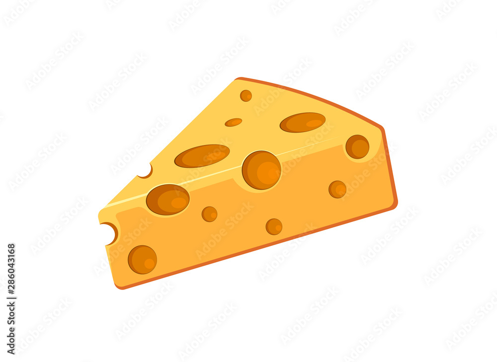 piece of cheese isolated on white background piece of cheese isolated on white background