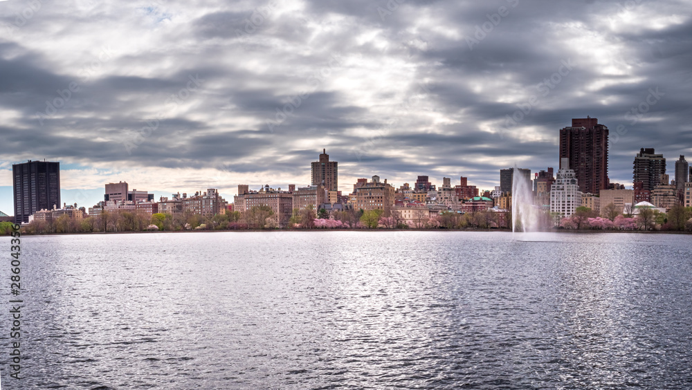 Fototapeta premium New York Central Park colorful view Spot during Spring