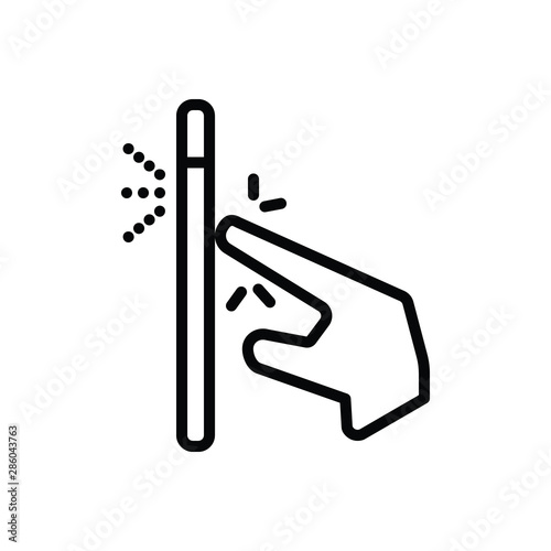 Black line icon for touch lights