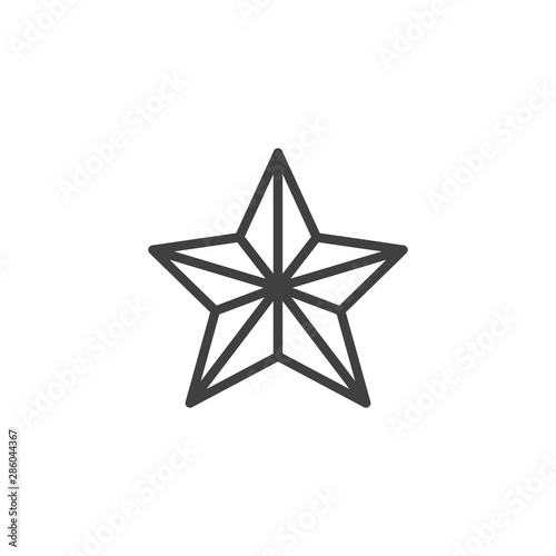 Star Shape line icon. linear style sign for mobile concept and web design. Abstract star outline vector icon. Symbol, logo illustration. Vector graphics