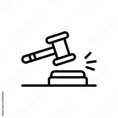 Black line icon for sanction 