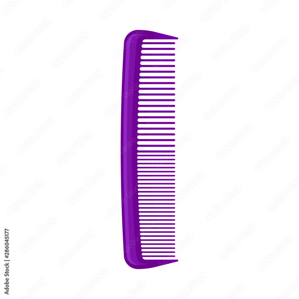 Violet comb. Vector illustration on a white background. Violet comb. Vector illustration on a white background.