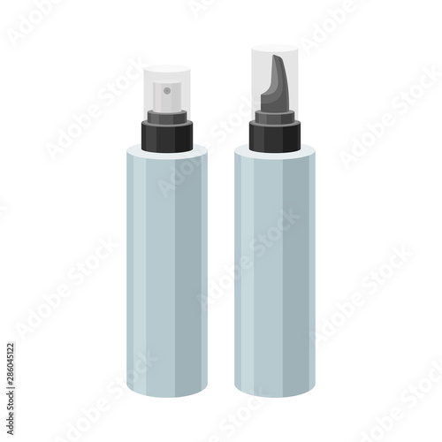 Two cans for styling hair. Vector illustration on a white background.