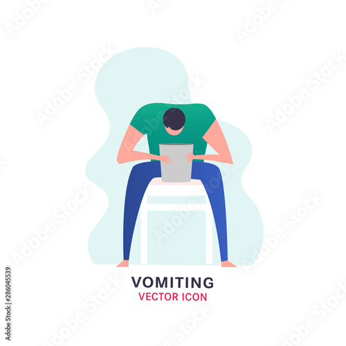 Vomiting vector icon