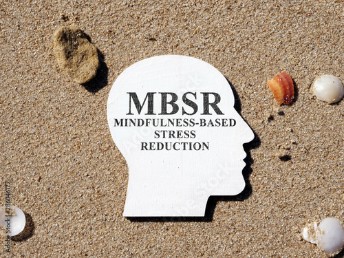 Obraz na plátně Mindfulness Based Stress Reduction MBSR on a head shape.