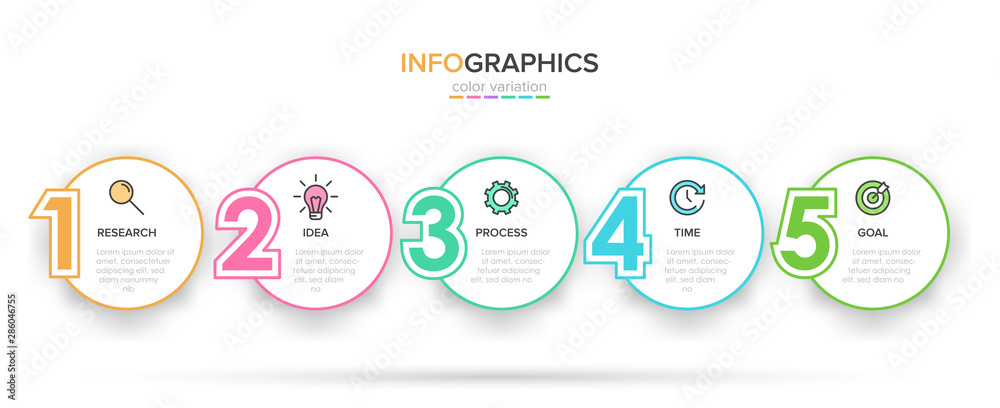 Infographic design with icons and 5 options or steps. Thin line vector. Infographics business concept. Can be used for info graphics, flow charts, presentations, web sites, banners, printed materials. Infographic design with icons and 5 options or steps. Thin line vector. Infographics business concept. Can be used for info graphics, flow charts, presentations, web sites, banners, printed materials.