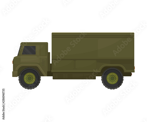 Khakki truck. Vector illustration on a white background.