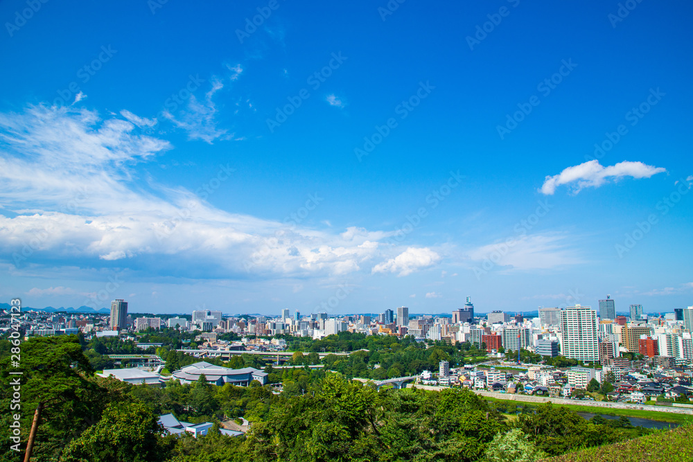 仙台市の観光都市風景