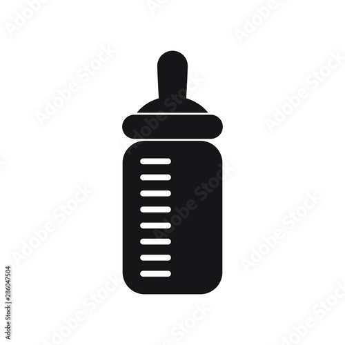 Baby feeding bottle vector flat icon