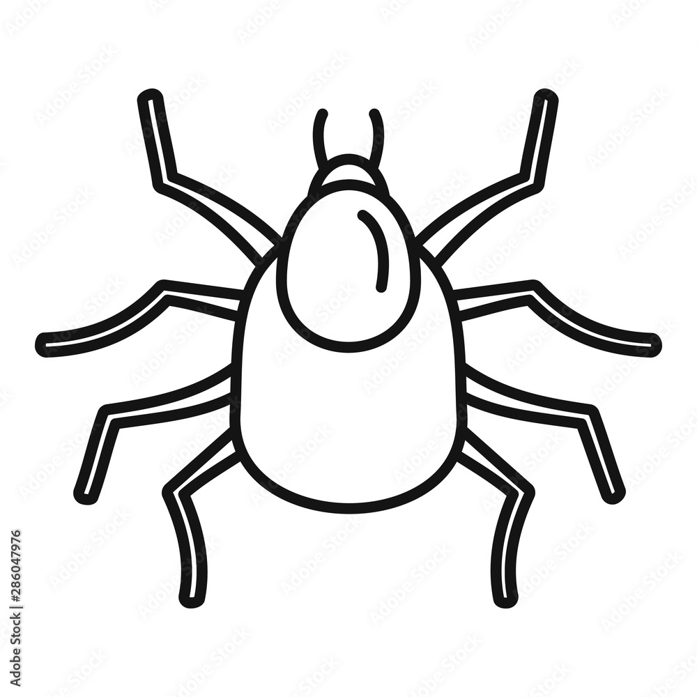 Animal mite icon. Outline animal mite vector icon for web design isolated on white background Animal mite icon. Outline animal mite vector icon for web design isolated on white background
