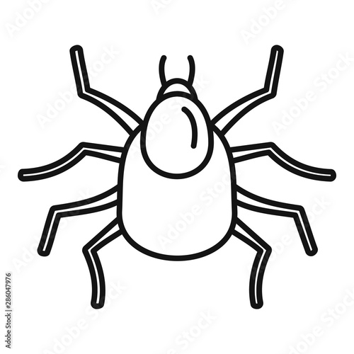 Animal mite icon. Outline animal mite vector icon for web design isolated on white background