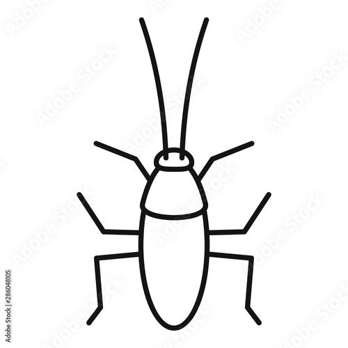 Cockroach icon. Outline cockroach vector icon for web design isolated on white background