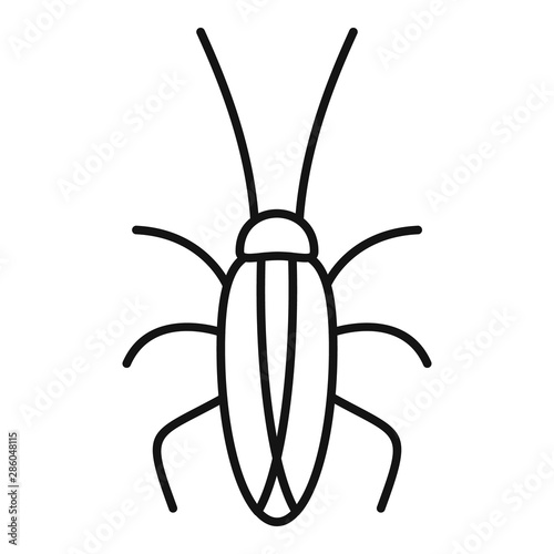 Cockroach insect icon. Outline cockroach insect vector icon for web design isolated on white background