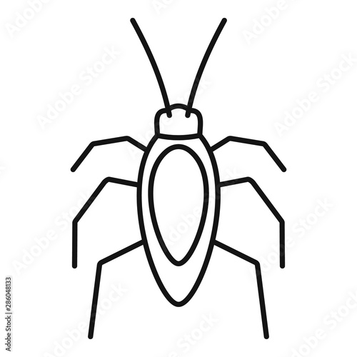 Cockroach bug icon. Outline cockroach bug vector icon for web design isolated on white background