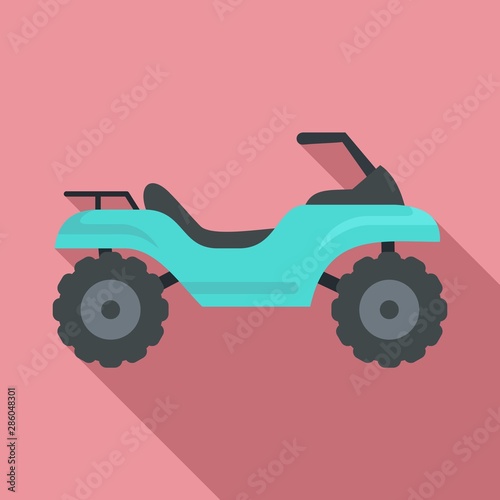 Challenge quad bike icon. Flat illustration of challenge quad bike vector icon for web design