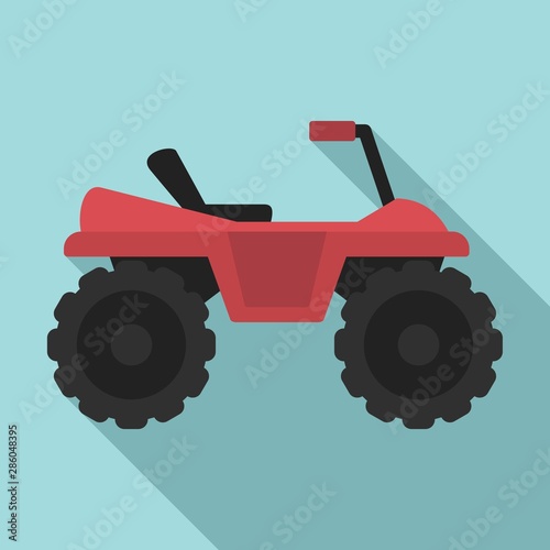 Dirtbike icon. Flat illustration of dirtbike vector icon for web design
