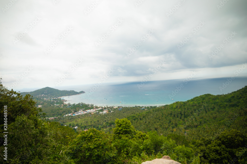 Looking at the sea, town from the mountain. Looking at the sea, town from the mountain.