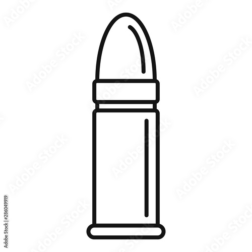 Biathlon bullet icon. Outline biathlon bullet vector icon for web design isolated on white background