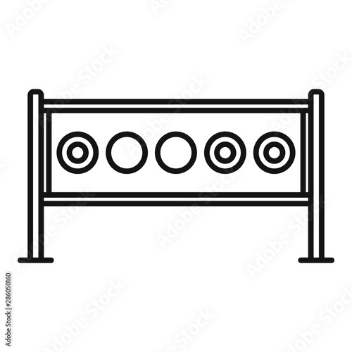 Biathlon target icon. Outline biathlon target vector icon for web design isolated on white background
