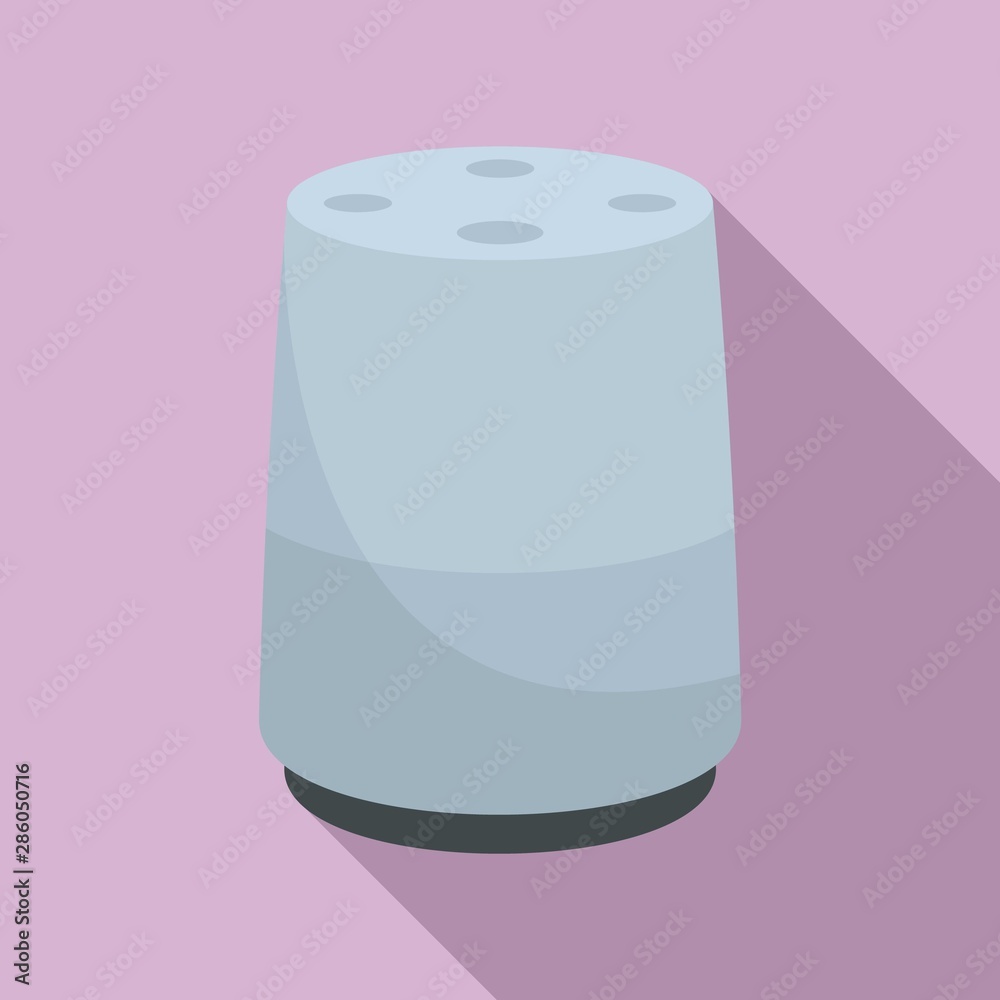 Audio smart speaker icon. Flat illustration of audio smart speaker vector icon for web design Audio smart speaker icon. Flat illustration of audio smart speaker vector icon for web design