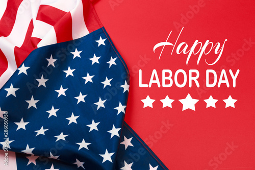 Happy Labor day banner, american patriotic background - Image photo