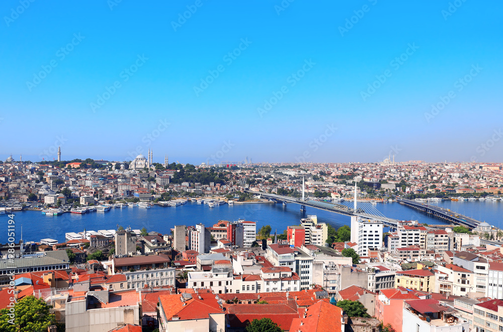 Aerial view on Istanbul and Bosphorus, Turkey