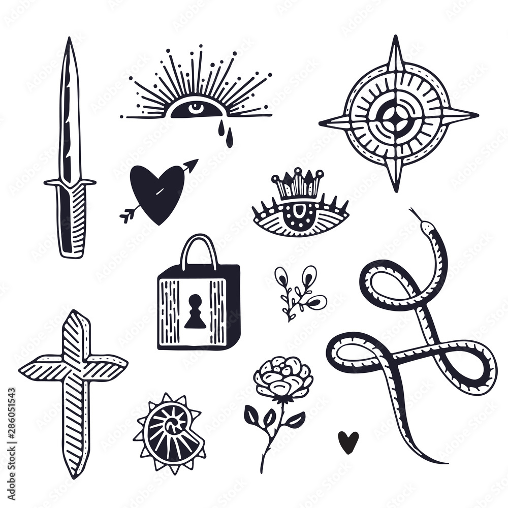 Tattly temporary tattoos  Артбуки, Легкие рисунки, Иллюстрации