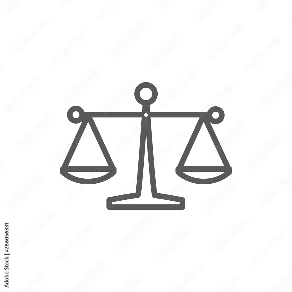 Scale line icon on white background Scale line icon on white background