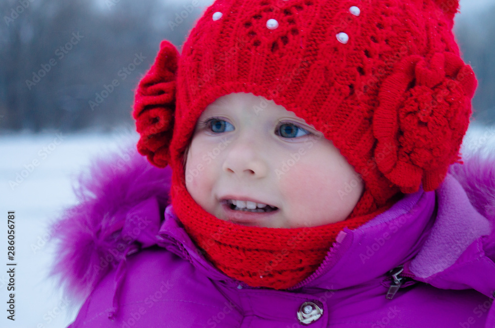 Closeup photo of a little girl. Look into the lens. Closeup photo of a little girl. Look into the lens.