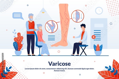 Informational Banner is Written Varicose Flat. 